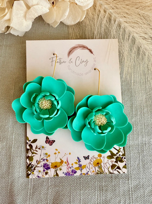 Big Blooms - tropical green