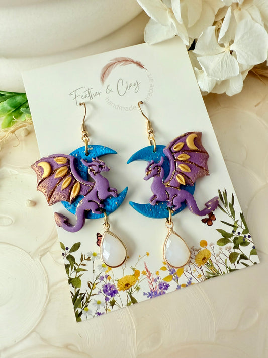 Moon dragons - purple