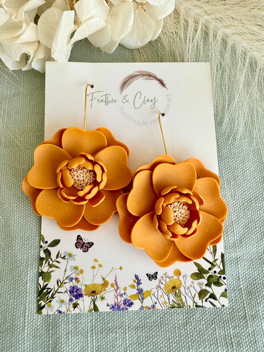 Big Blooms - electric orange