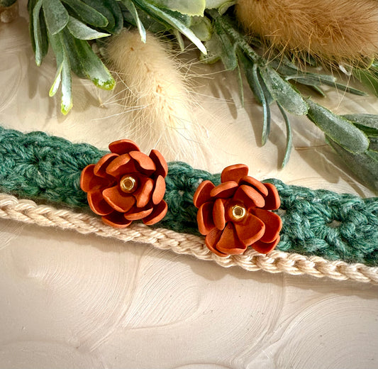 Blooming Terracotta Floral studs